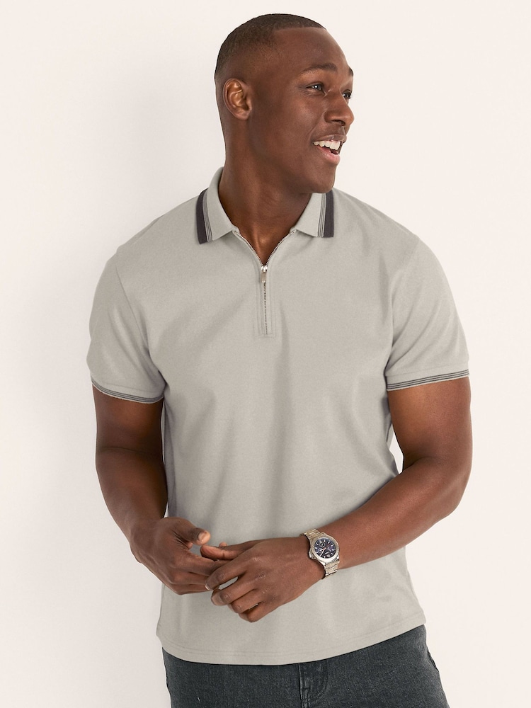 Lands' End Natural Mercerised Cotton Short Sleeve Polo Shirt - Image 1 of 3 Lands' End Natural Mercerised Cotton Short Sleeve Polo Shirt - Image 1 of 3