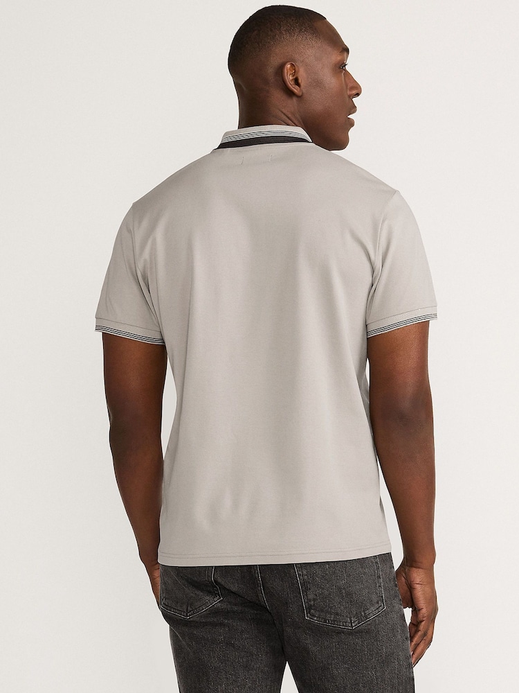 Lands' End Natural Mercerised Cotton Short Sleeve Polo Shirt - Image 2 of 3 Lands' End Natural Mercerised Cotton Short Sleeve Polo Shirt - Image 2 of 3