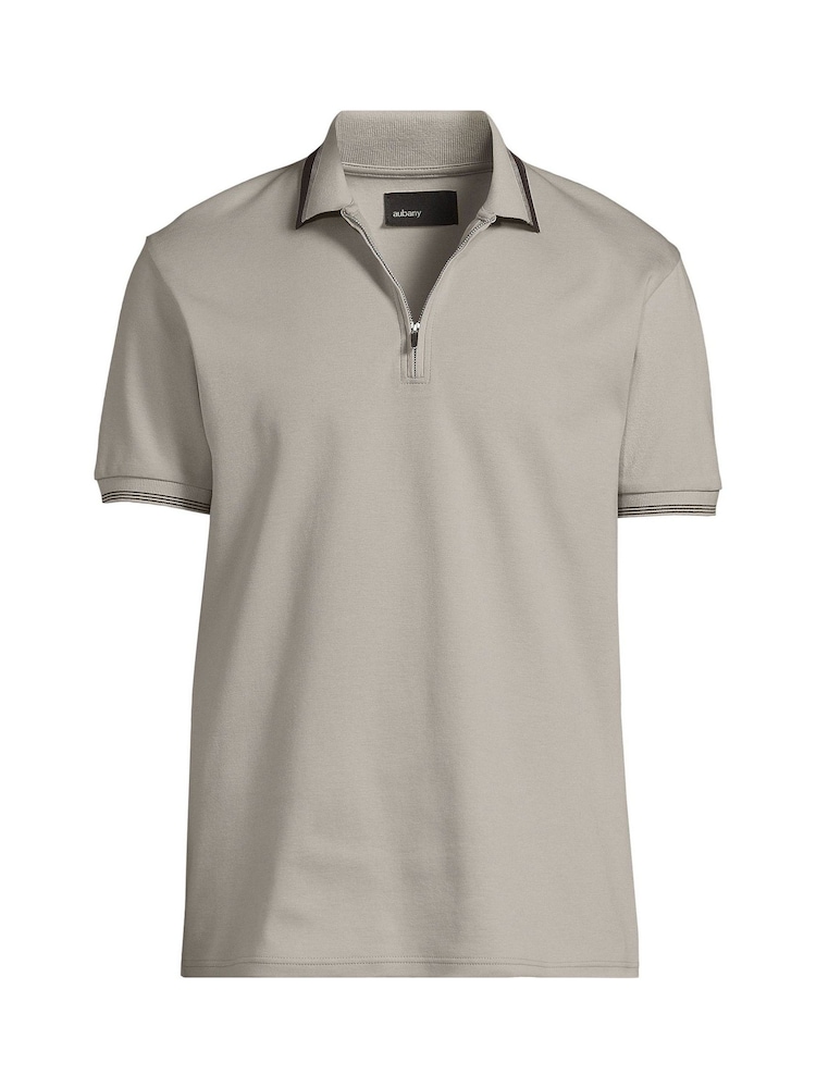 Lands' End Natural Mercerised Cotton Short Sleeve Polo Shirt - Image 3 of 3 Lands' End Natural Mercerised Cotton Short Sleeve Polo Shirt - Image 3 of 3