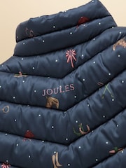 Joules Girls' Crofton Navy Horse Showerproof Padded Gilet - Image 5 of 5