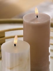 Lipsy 3 Pack Cream Luxe Neutral LED Candles - Image 4 of 6