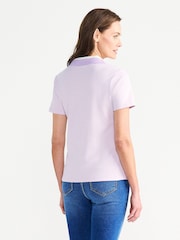 Lands' End Purple Short Sleeve Supima Polo Shirt - Image 2 of 3