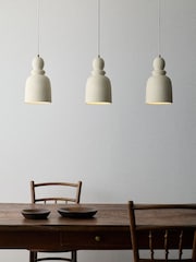 The Set 3 Pack Cream Textured Ceramic Pendant Ceiling Lights - Image 1 of 6