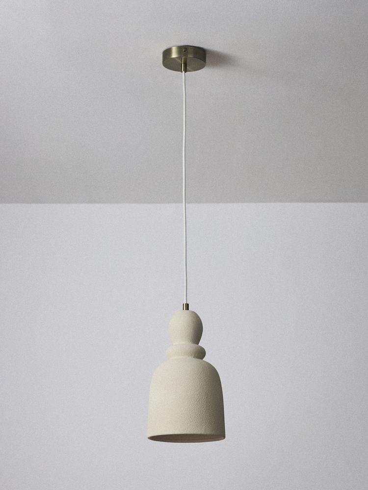 The Set 3 Pack Cream Textured Ceramic Pendant Ceiling Lights - Image 6 of 6 The Set 3 Pack Cream Textured Ceramic Pendant Ceiling Lights - Image 6 of 6
