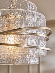 Lipsy Brass Bangle Texture Chandelier Ceiling Light - Image 3 of 6