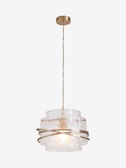 Lipsy Brass Bangle Texture Chandelier Ceiling Light - Image 5 of 6