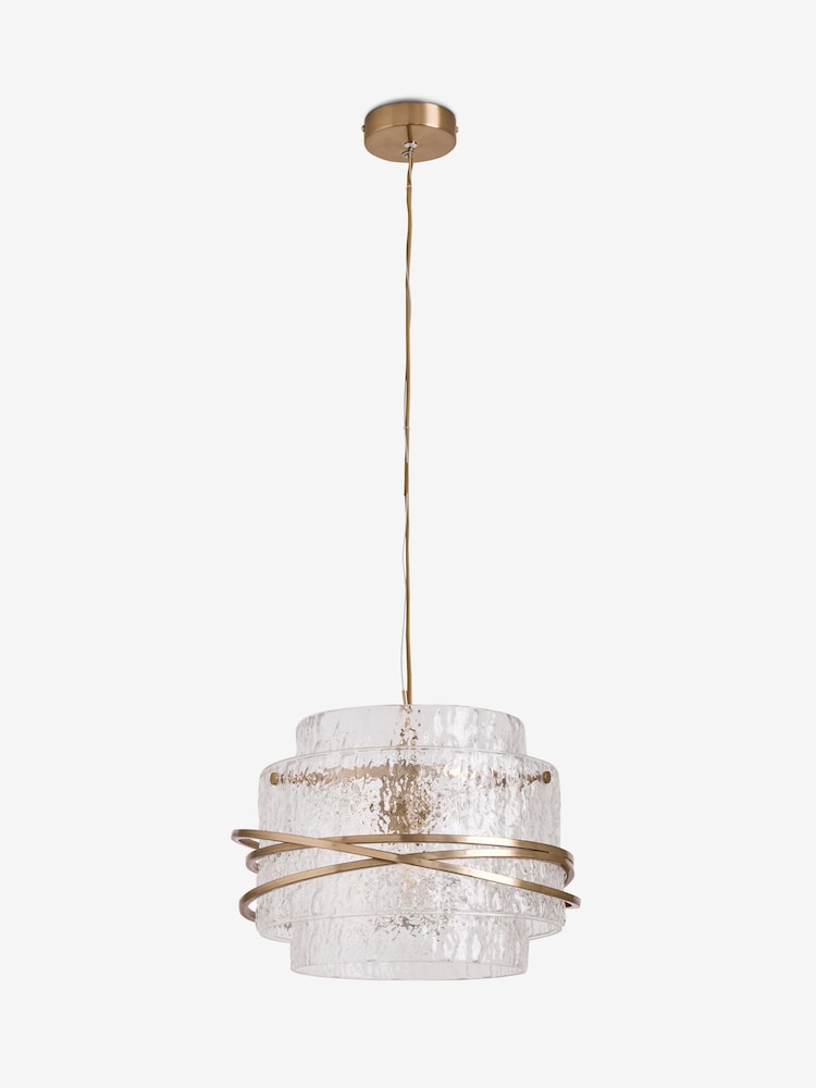 Lipsy Brass Bangle Texture Chandelier Ceiling Light - Image 6 of 6