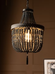 Rockett St George Black Bohemian Noir Beaded Pendant - Image 1 of 7