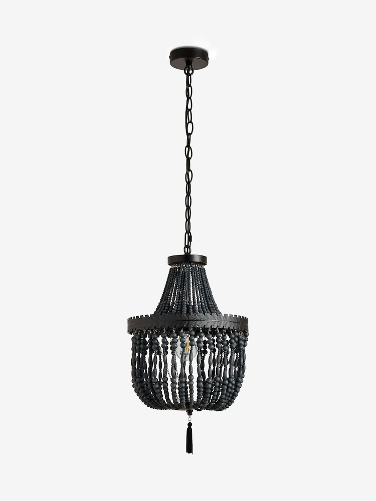 Rockett St George Black Bohemian Noir Beaded Pendant - Image 7 of 7