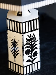Rockett St George Black/Cream Artisan Folklore Ceramic Table Lamp - Image 5 of 7