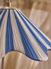 Lia Gold x Next Blue/White Striped Single Pendant Celing Light - Image 3 of 6