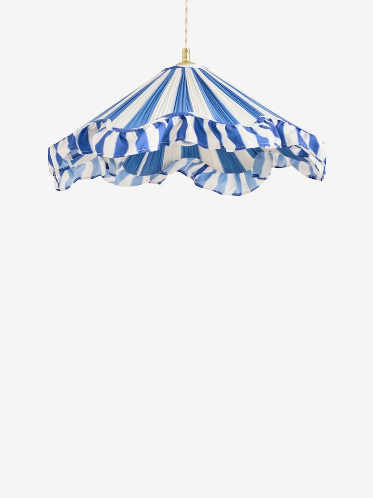 Lia Gold x Next Blue/White Striped Single Pendant Celing Light - Image 6 of 6 Lia Gold x Next Blue/White Striped Single Pendant Celing Light - Image 6 of 6
