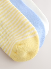 modra/rumena - Komplet 3 parov z bombažem bogatih nizkih nogavic z oblazinjenim podplatom - Slika 2 iz 3