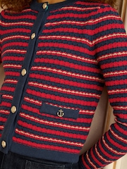 Love & Roses Red Button Detail Cardigan - Image 2 of 5