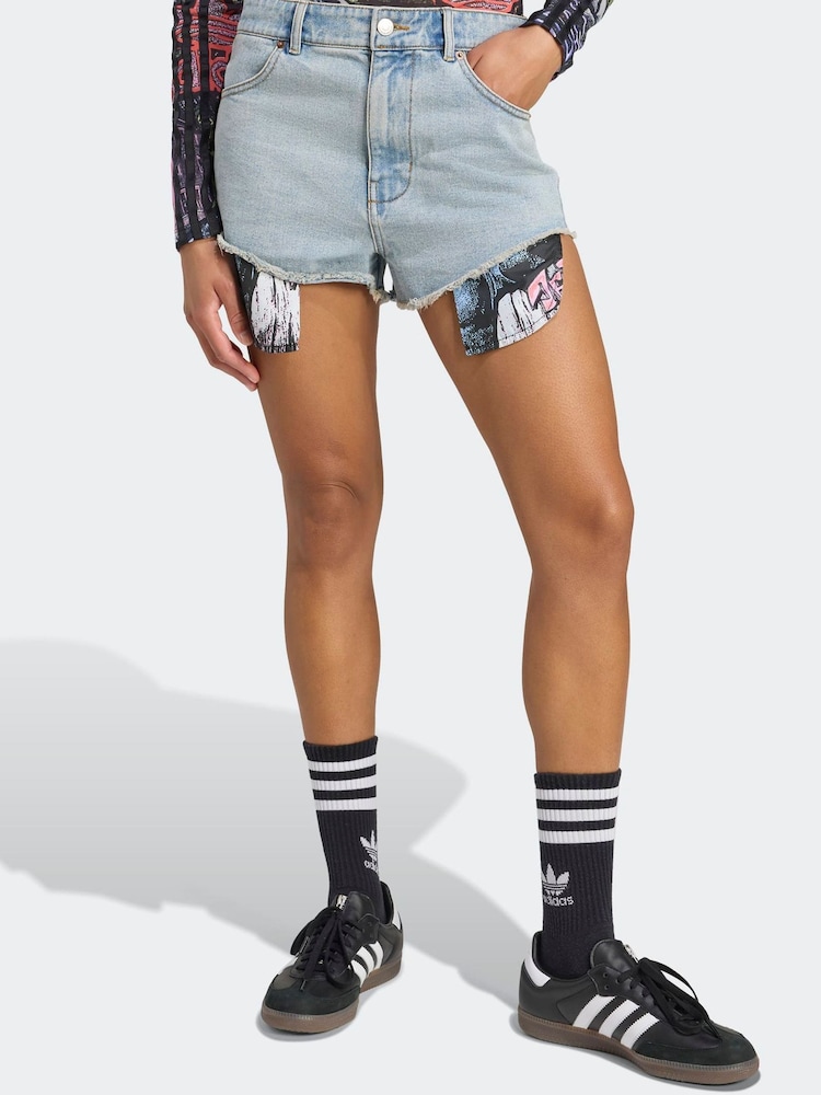 adidas Originals Blue x Jeremy Scott Denim Shorts - Image 1 of 7