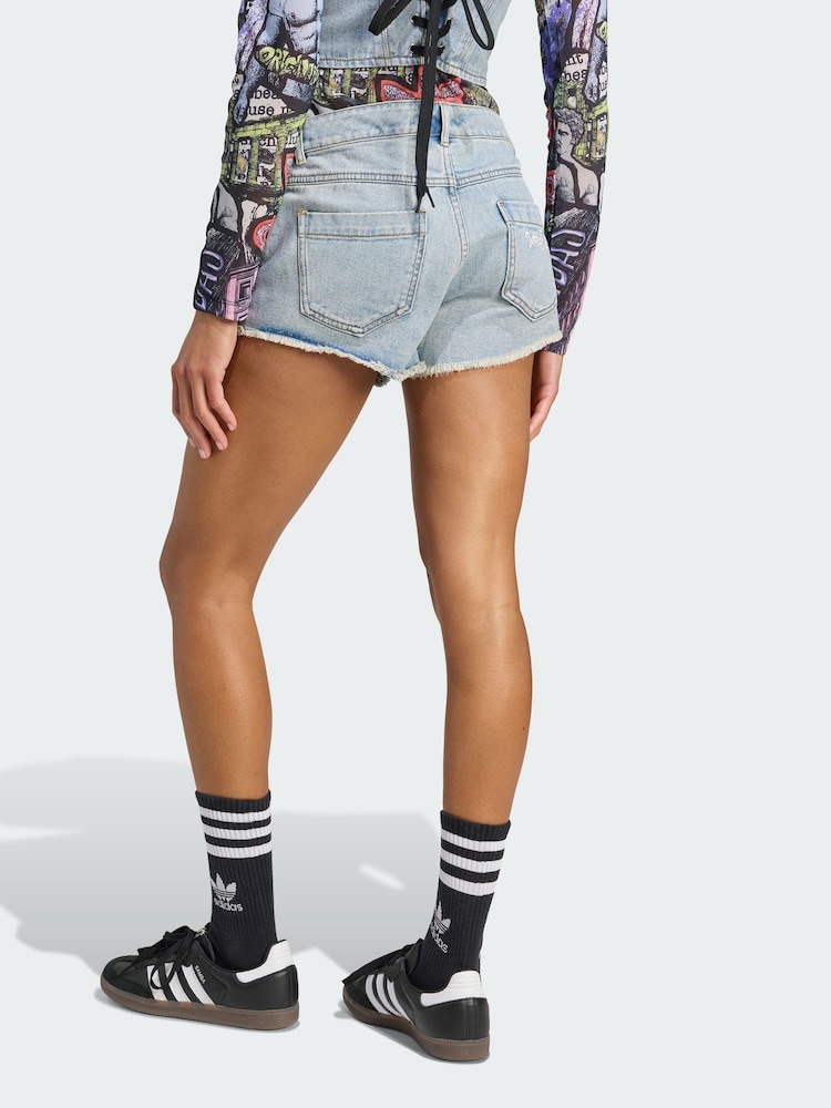 adidas Originals Blue x Jeremy Scott Denim Shorts - Image 2 of 7