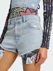 adidas Originals Blue x Jeremy Scott Denim Shorts - Image 4 of 7