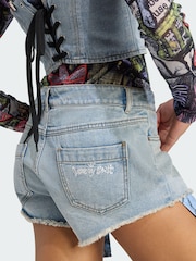 adidas Originals Blue x Jeremy Scott Denim Shorts - Image 5 of 7