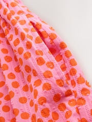 Pink Spot Frill Edge Mini Summer Dress - Image 5 of 6