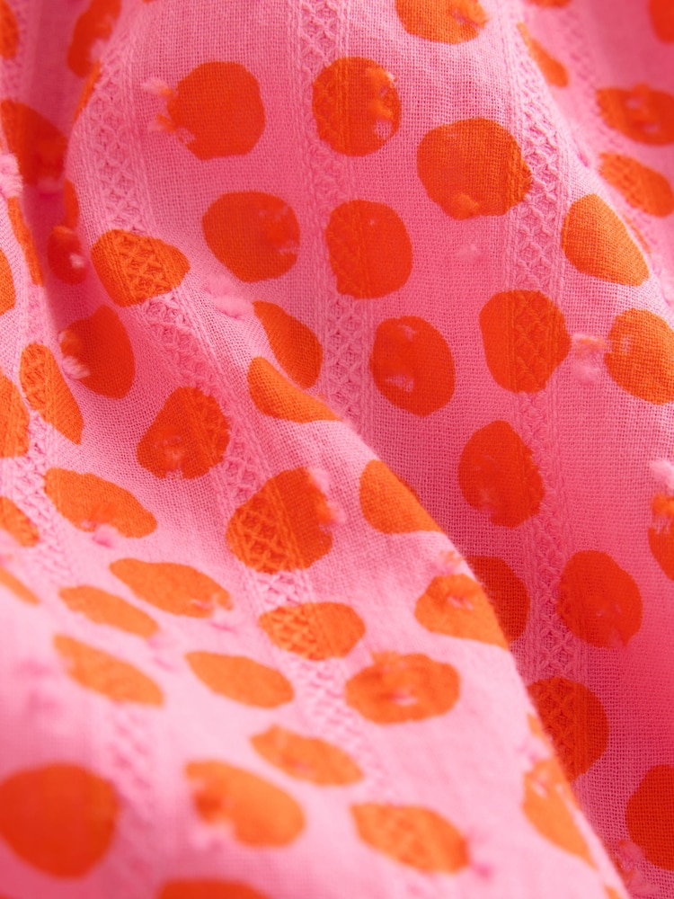 Pink Spot Frill Edge Mini Summer Dress - Image 6 of 6