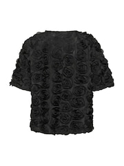 CULTURE Black CUcebrine Short Sleeve Floral Blouse - Image 6 of 6
