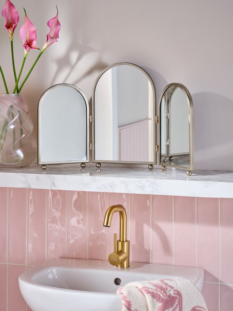 Gold Triple Arch Dressing Table Mirror - Image 4 of 4