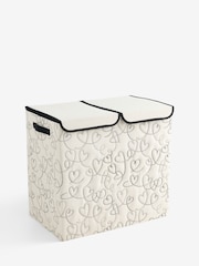 Embroidered Heart Sorter Laundry Basket - Image 4 de 4