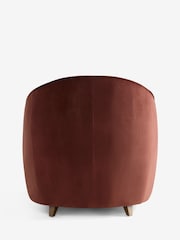 Soft Velvet Chestnut Brown Kingham Accent Chair - Image 10 of 11