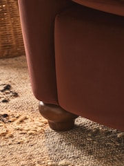 Soft Velvet Chestnut Brown Kingham Accent Chair - Image 6 of 11