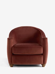 Soft Velvet Chestnut Brown Kingham Accent Chair - Image 8 of 11