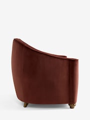 Soft Velvet Chestnut Brown Kingham Accent Chair - Image 9 of 11