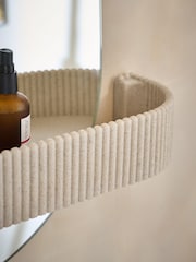 Cream Rib Shelf Bathroom Wall Mirror - Image 3 of 7