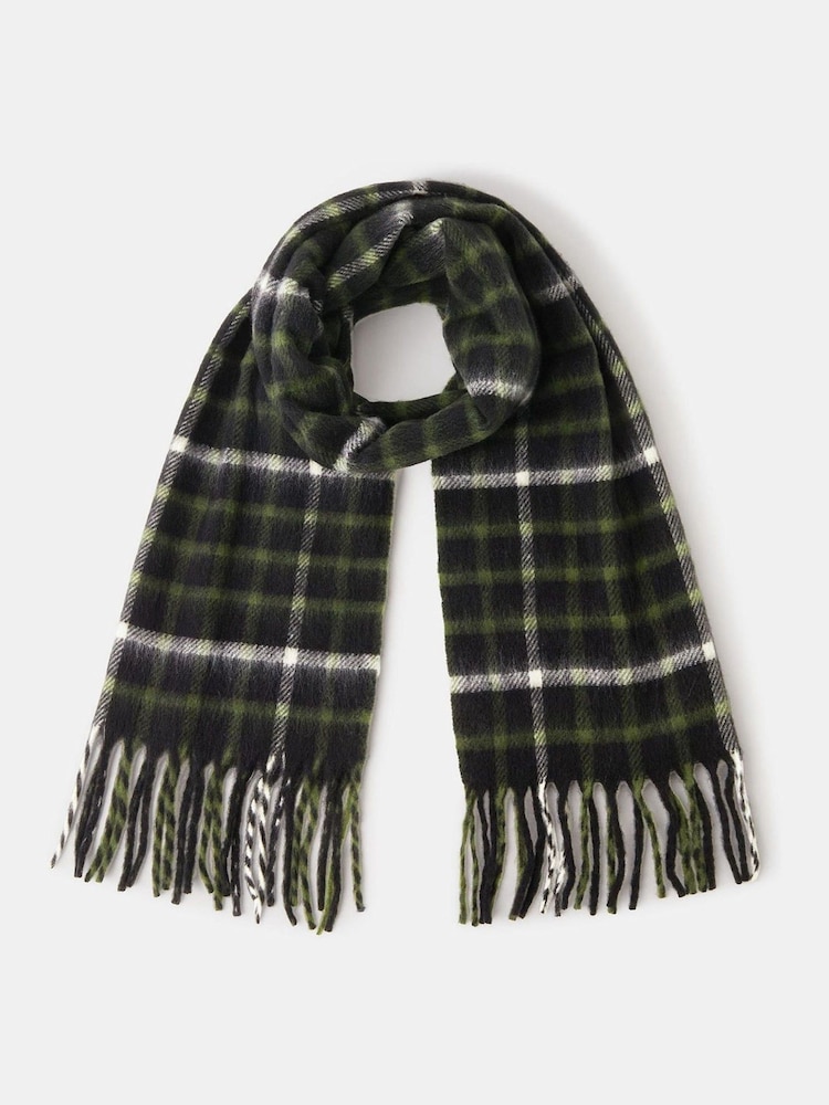 Accessorize Green Check Blanket Scarf - Image 1 of 1
