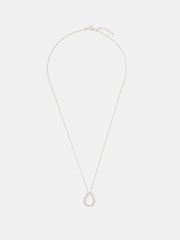 Accessorize 925 Sterling Silver Pavé Teardrop Pendant Necklace - Image 3 of 3