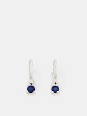 Accessorize Sterling Diamanté Drop Hoop Earrings - Bild 2 von 2