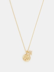 Accessorize Gold 14ct Gold-Plated Zodiac Charm Necklace - Image 1 of 4