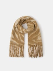 Accessorize Brown Super Soft Tiger Print Scarf - Image 2 of 3