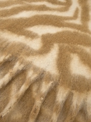 Accessorize Brown Super Soft Tiger Print Scarf - Image 3 of 3