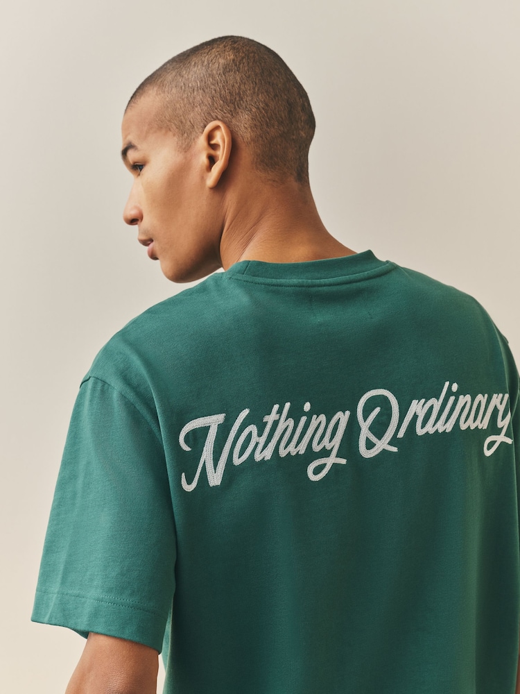 Green Signature - Nothing Ordinary Relaxed Fit Graphic Heavyweight T-Shirt - Bild 1 von 5