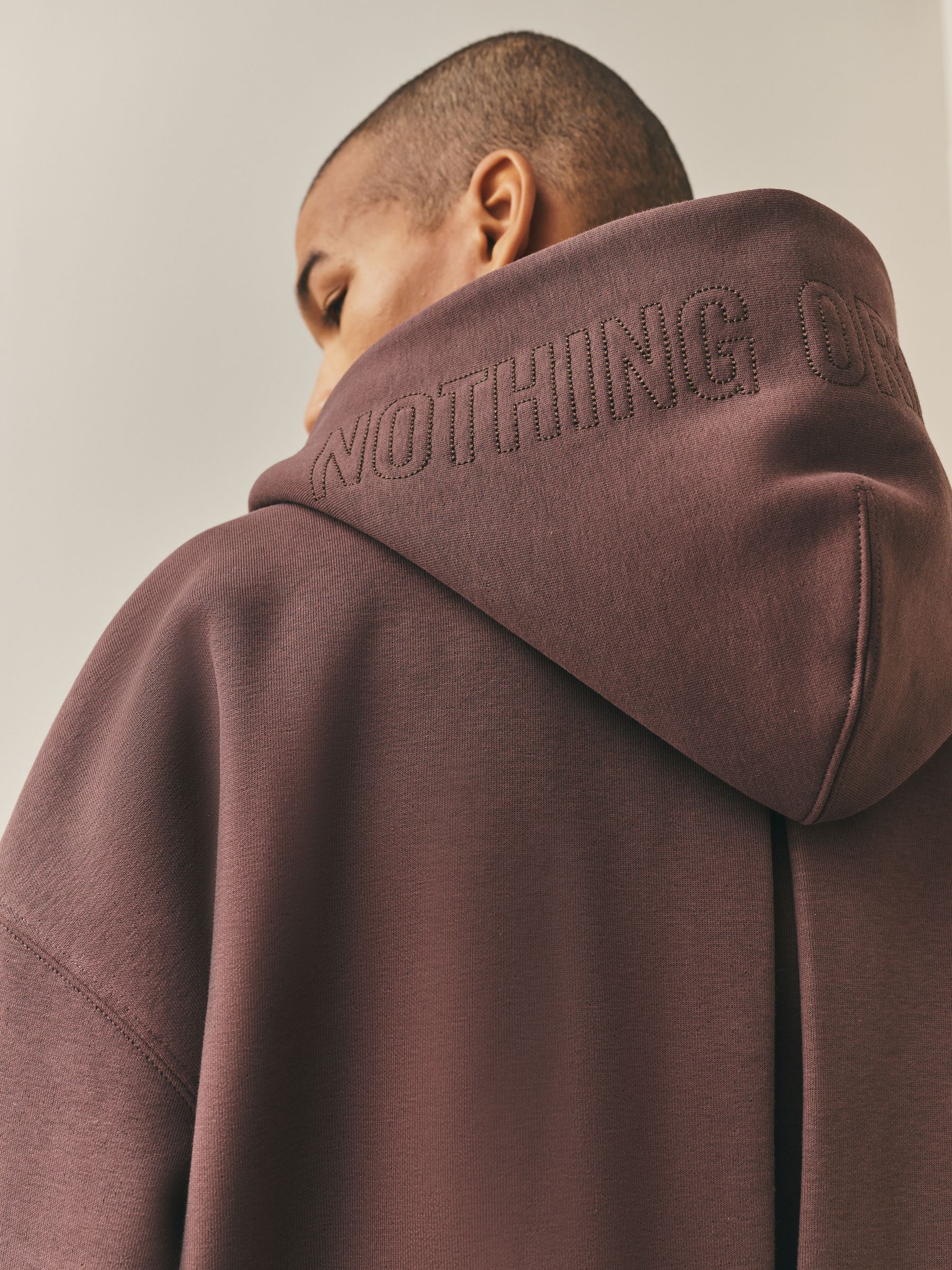 Buy Nothing Ordinary Chocolate Brown Premium Cotton Rich