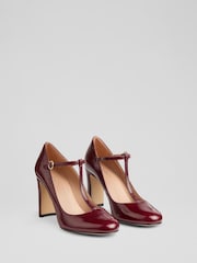 LK Bennett Red Annalise Mary Jane Courts - Image 3 of 4