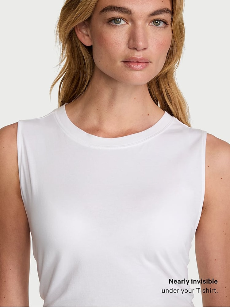 Victoria's Secret Pretty Blossom Pink Stripes Lightly Lined Demi Cotton Exploded Logo Bra - Image 3 of 3 Victoria's Secret Pretty Blossom Pink Stripes Lightly Lined Demi Cotton Exploded Logo Bra - Image 3 of 3