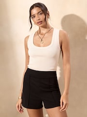 Lipsy Black High Waisted Shorts - Image 1 of 4