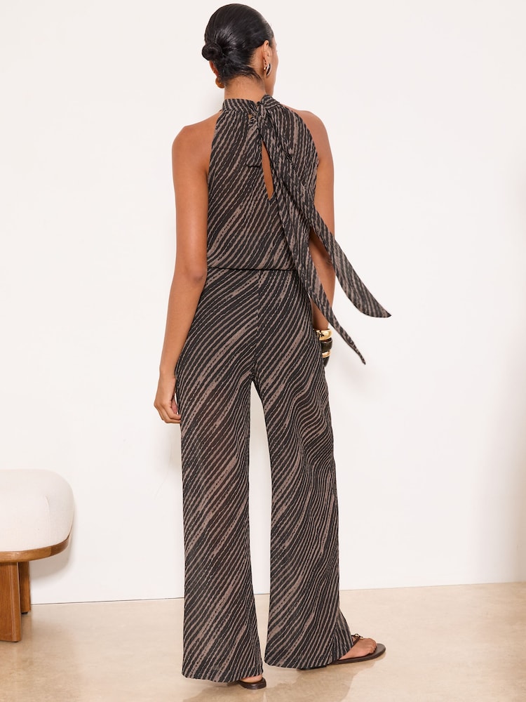 Lipsy Black & Brown Striped Wide Leg Trousers - Image 5 of 5