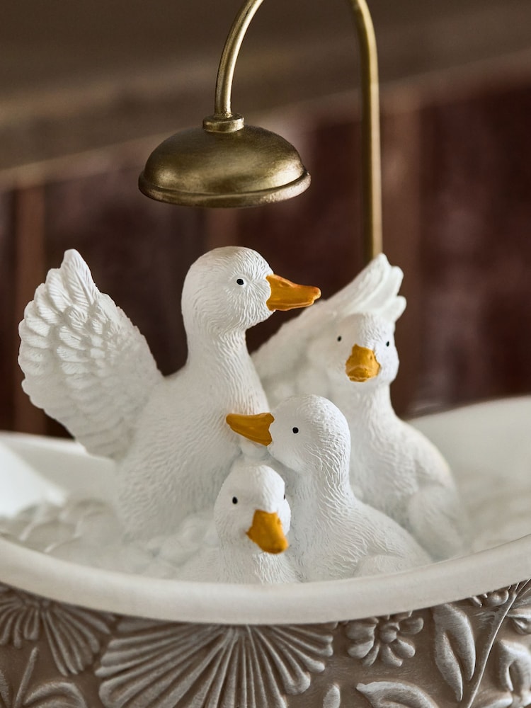 White Geese in the Bath Ornament - Image 2 of 3 White Geese in the Bath Ornament - Image 2 of 3