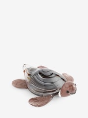 Brown/Cream Handblown Glass Turtle Ornament - Image 3 of 3