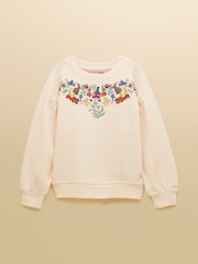 Cream - Joules Avery Sweatshirt mit Stickerei für Mädchen - Bild 3 von 6