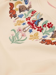 Cream - Joules Avery Sweatshirt mit Stickerei für Mädchen - Bild 6 von 6