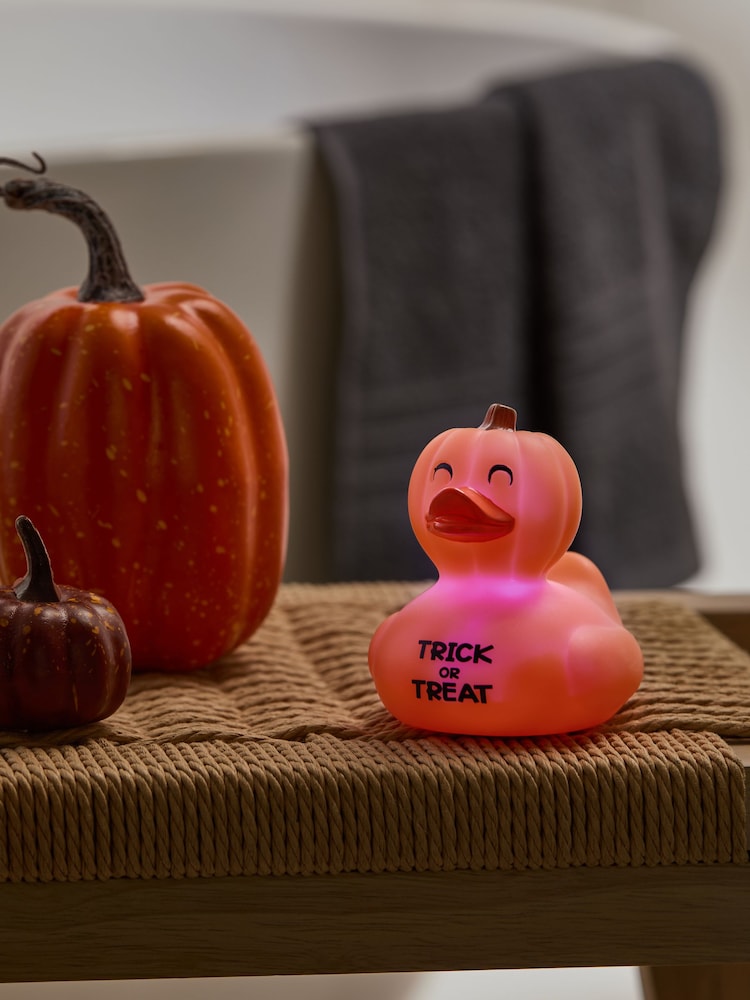 Orange Halloween Pumpkin Duck Bath Buddy - Image 2 of 5 Orange Halloween Pumpkin Duck Bath Buddy - Image 2 of 5