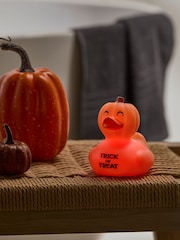 Orange Halloween Pumpkin Duck Bath Buddy - Image 3 of 5
